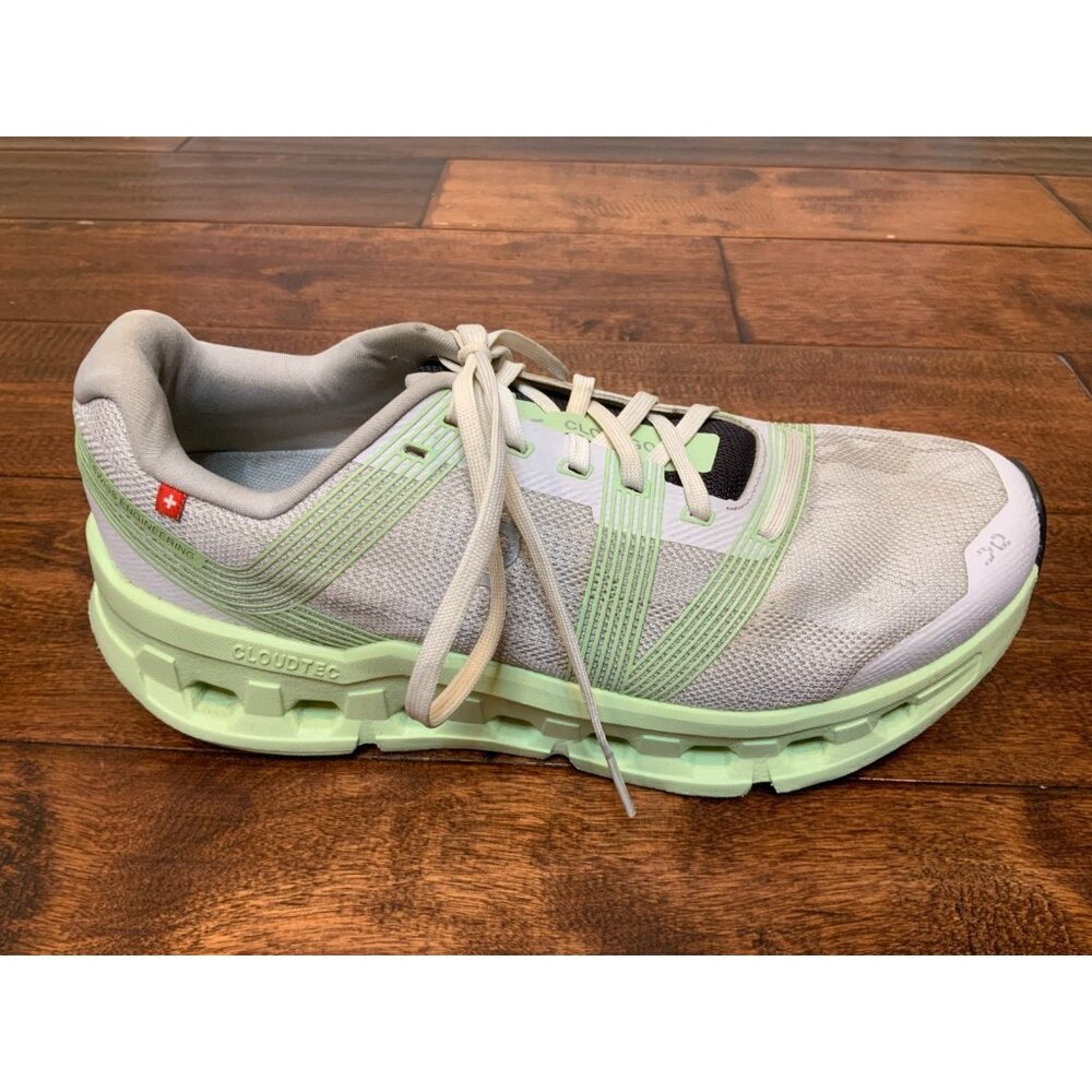 On Running On Cloudgo White & Light Green Meadow Athletic Sneakers Shoes, Size 9